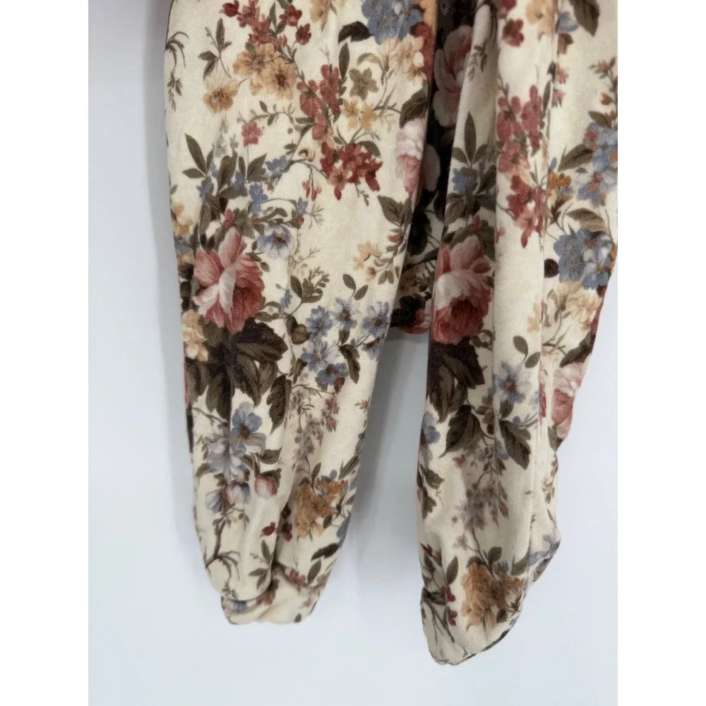 Posh Peanut Baby Girl Dauphine Romper 3-6 Months Floral Boho Earthy Cottagecore